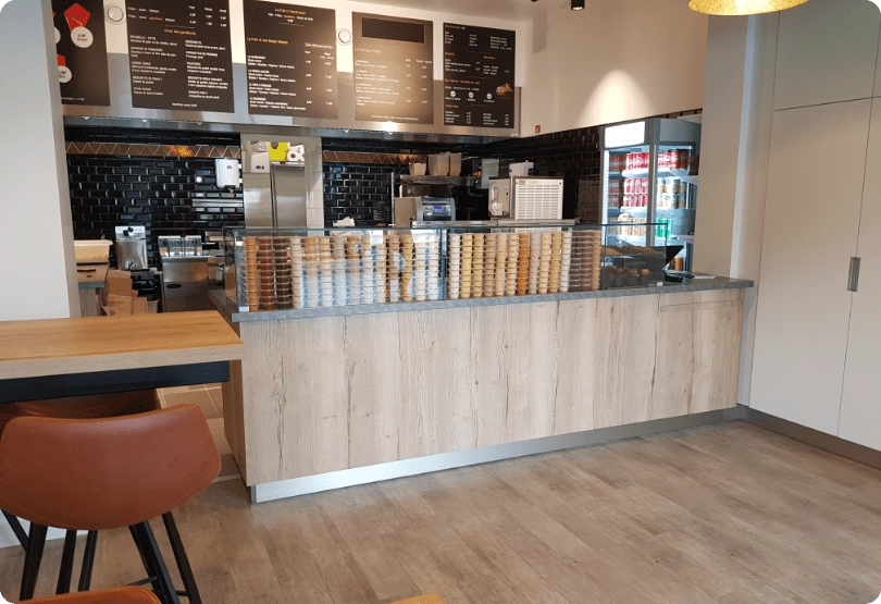 Aménagement Professionnels Snacking Restauration Rapide Comptoir Sur Mesure